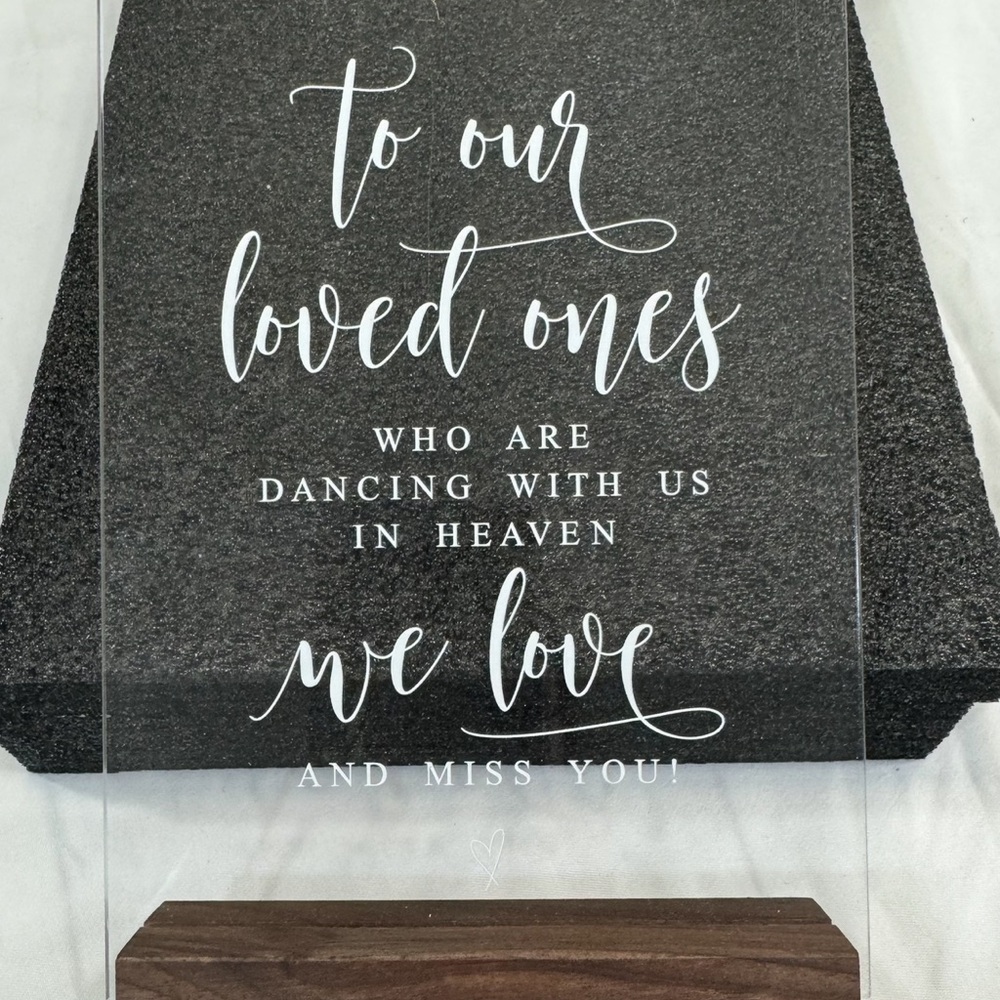 Elegant Brown and Clear Memorial Plaque